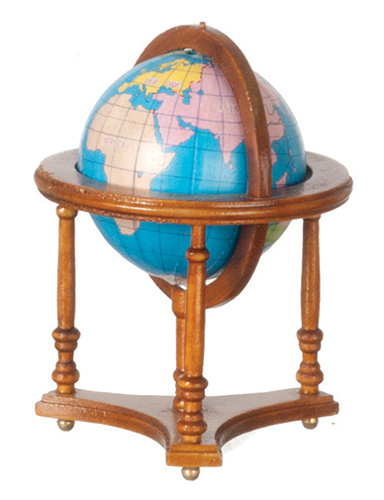 Globe with Stand, Walnut